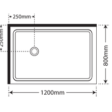 Horizon 2 Sided Sliding Door Shower with Grey Glass gallery detail image