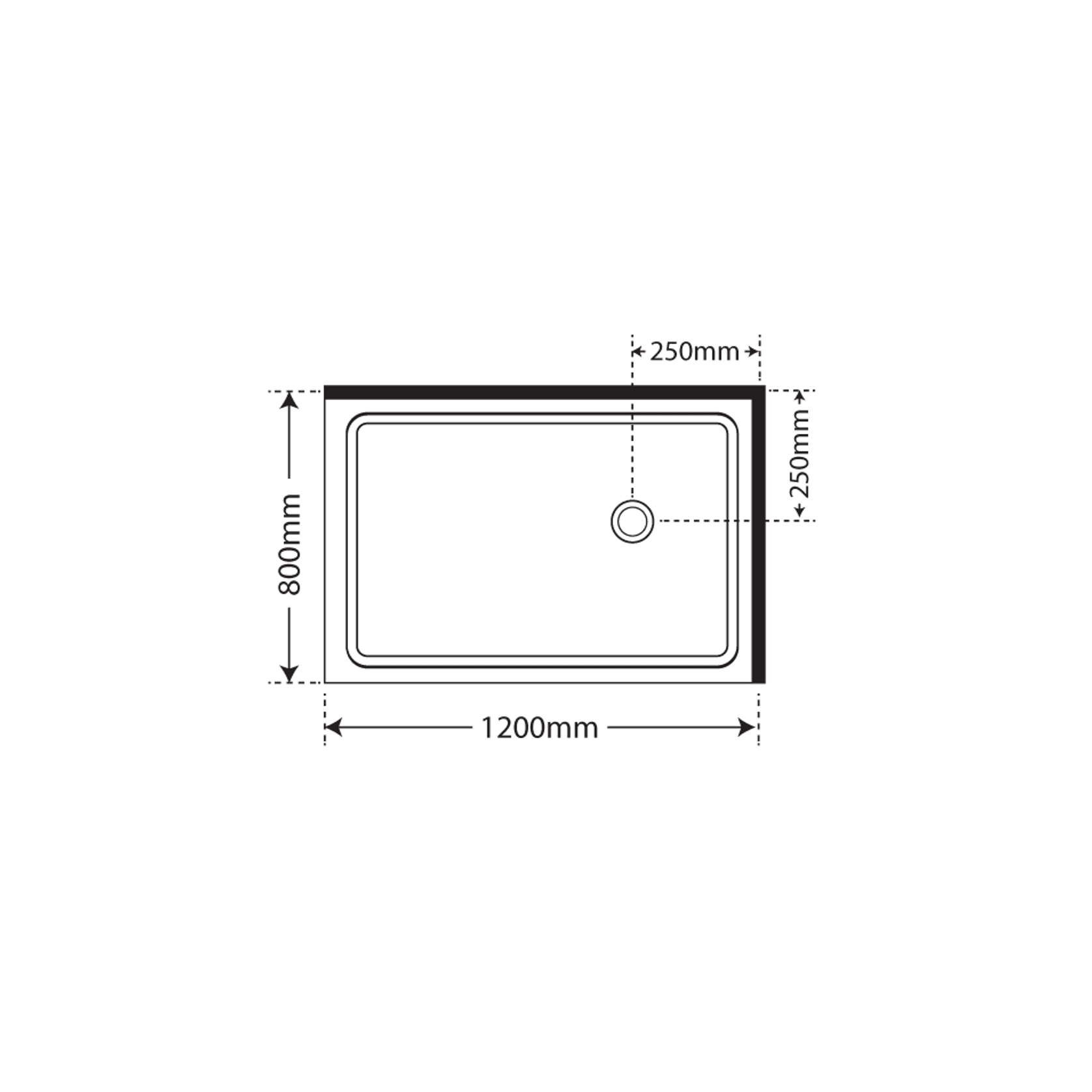 Horizon 2 Sided Sliding Door Shower with Grey Glass gallery detail image