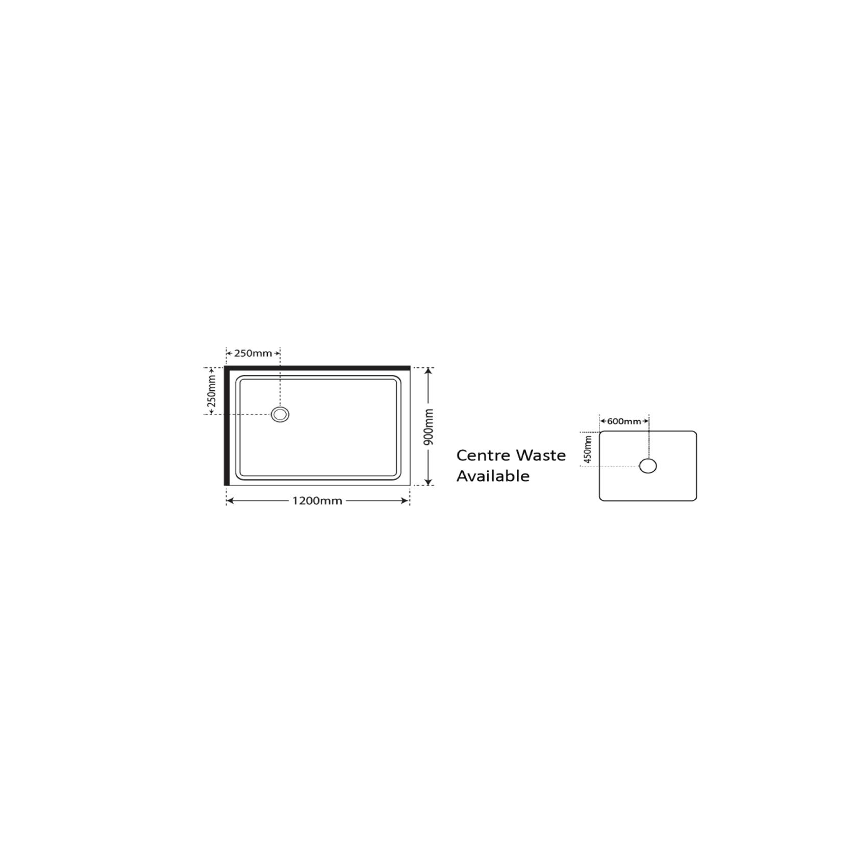 Horizon 2 Sided Pivot Door Shower gallery detail image