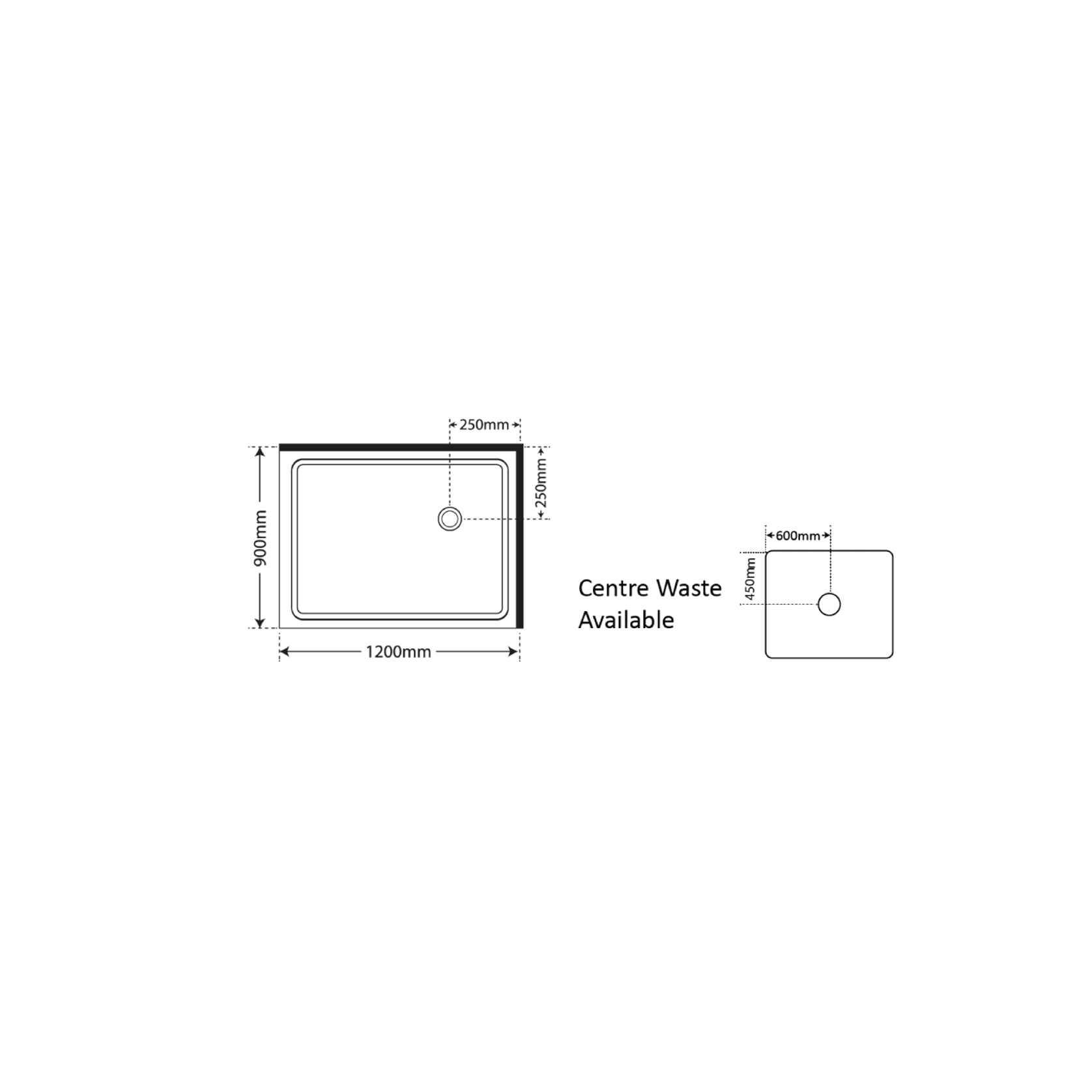 Horizon 2 Sided Sliding Door Shower with Clear Glass gallery detail image