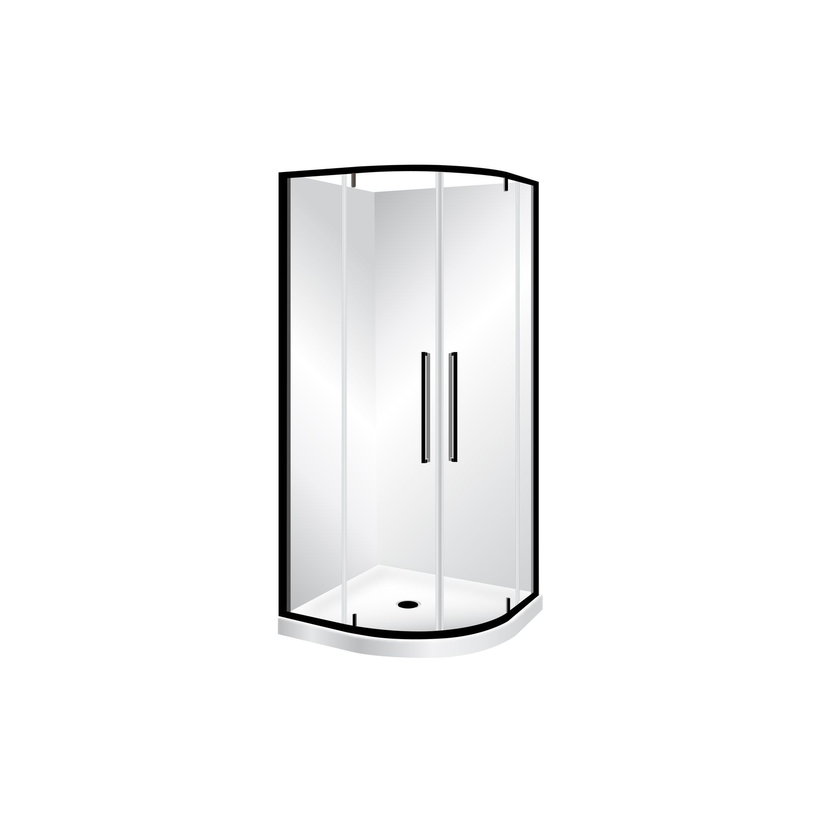 Horizon Round Corner Pivot Door Shower gallery detail image