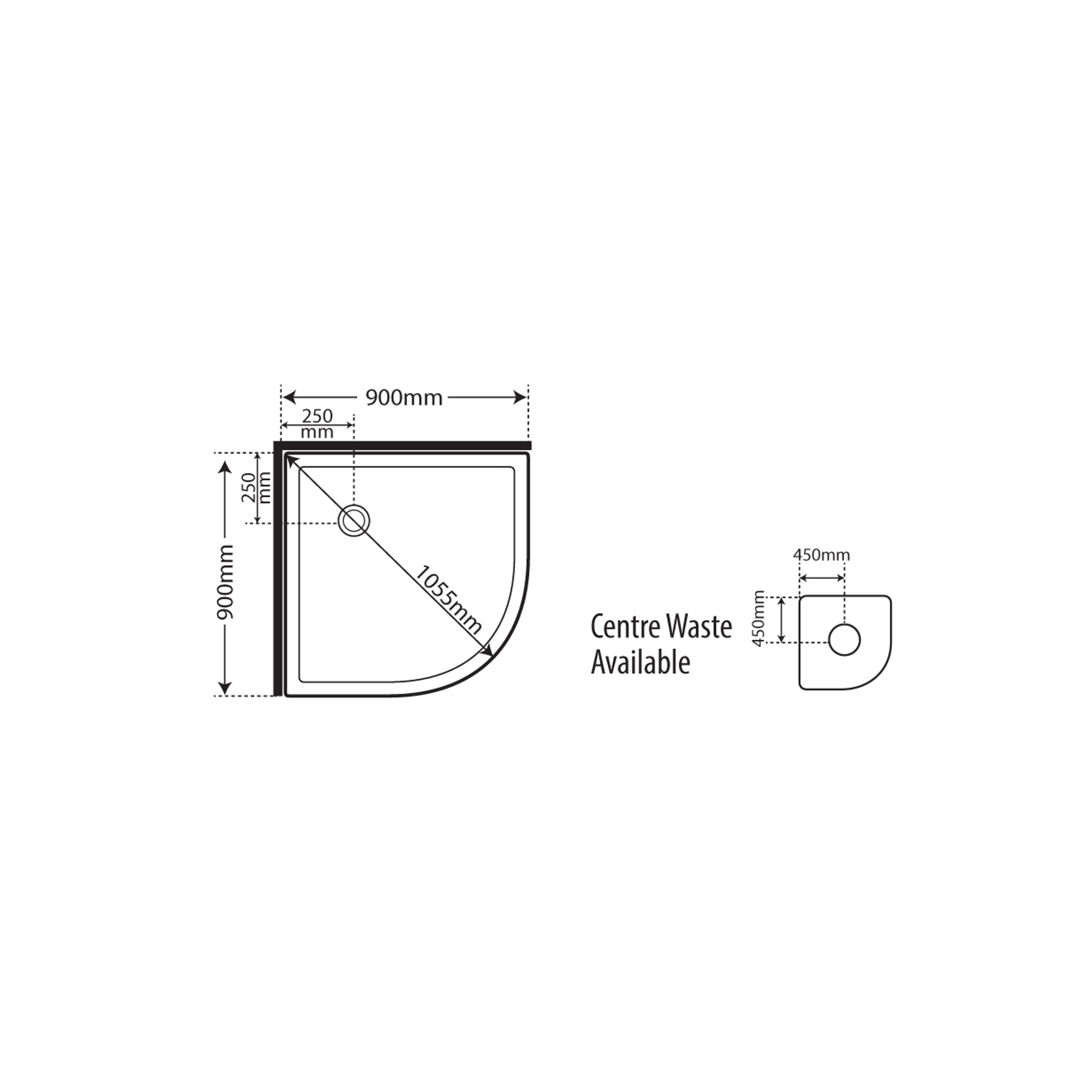 Horizon Round Corner Pivot Door Shower gallery detail image