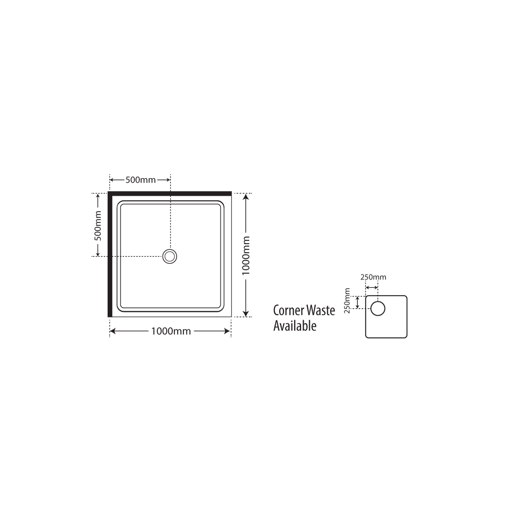 Horizon 2 Sided Pivot Door Shower gallery detail image