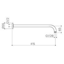 Urbane II Right Angled Shower Arm 400mm gallery detail image