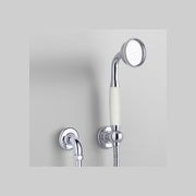 The Water Monopoly - Rockwell Straight Handshower On Hose With Wall Outlet, Parking Bracket & Metal/Coloured Shower Handle gallery detail image
