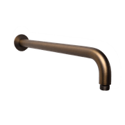 Mira Brushed Vintage Antique Brass Curved Shower Arm gallery detail image