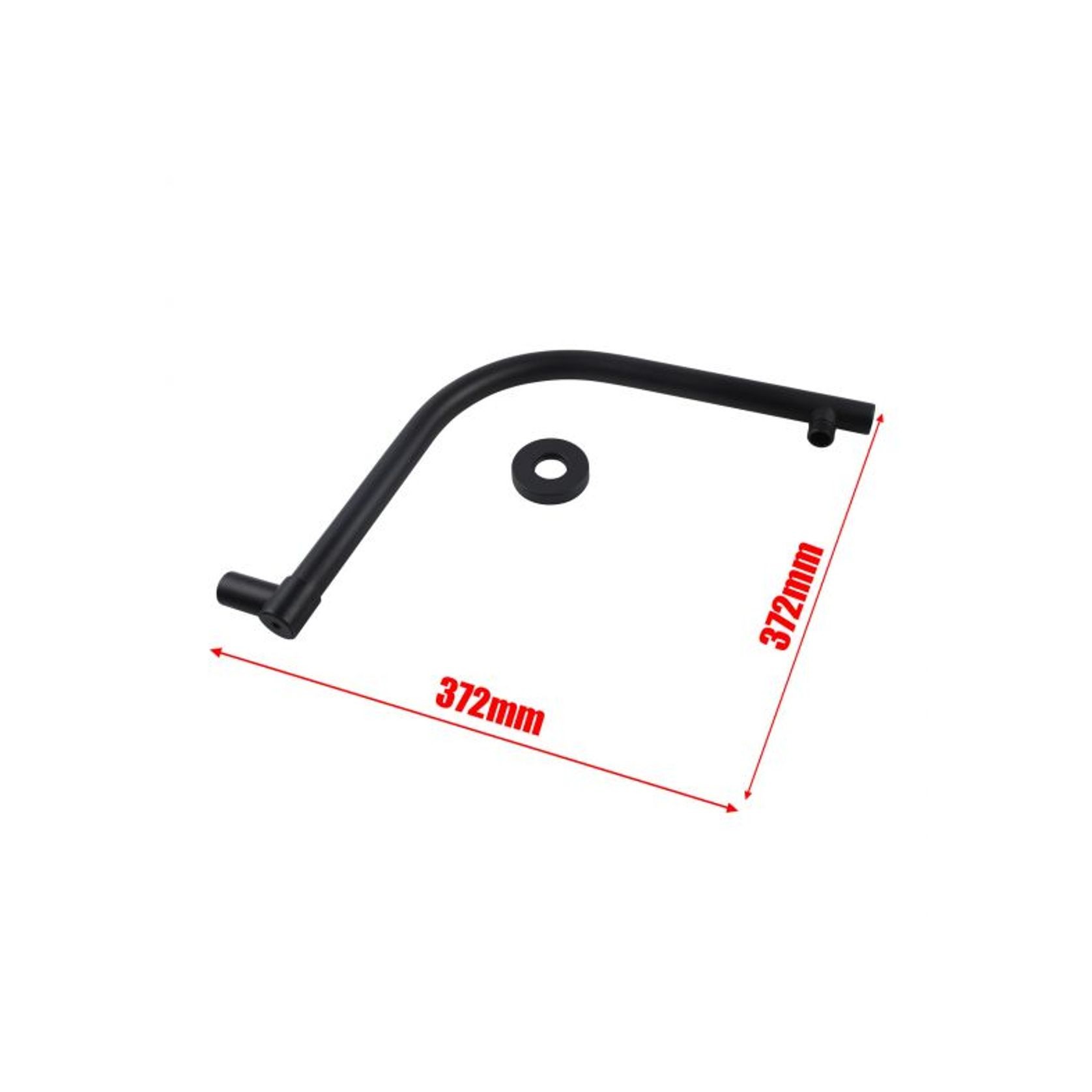 Gooseneck Square Shower Arm Matte Black gallery detail image