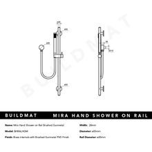Mira Brushed Gunmetal Shower on Rail gallery detail image