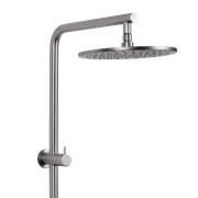 Mira Brushed Nickel Shower Rail Twin Set gallery detail image