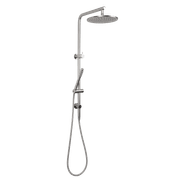 Mira Brushed Nickel Shower Rail Twin Set gallery detail image