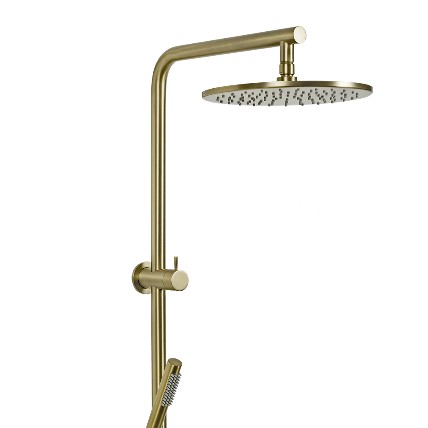 Mira Brushed Brass Gold Shower Rail Twin Set gallery detail image
