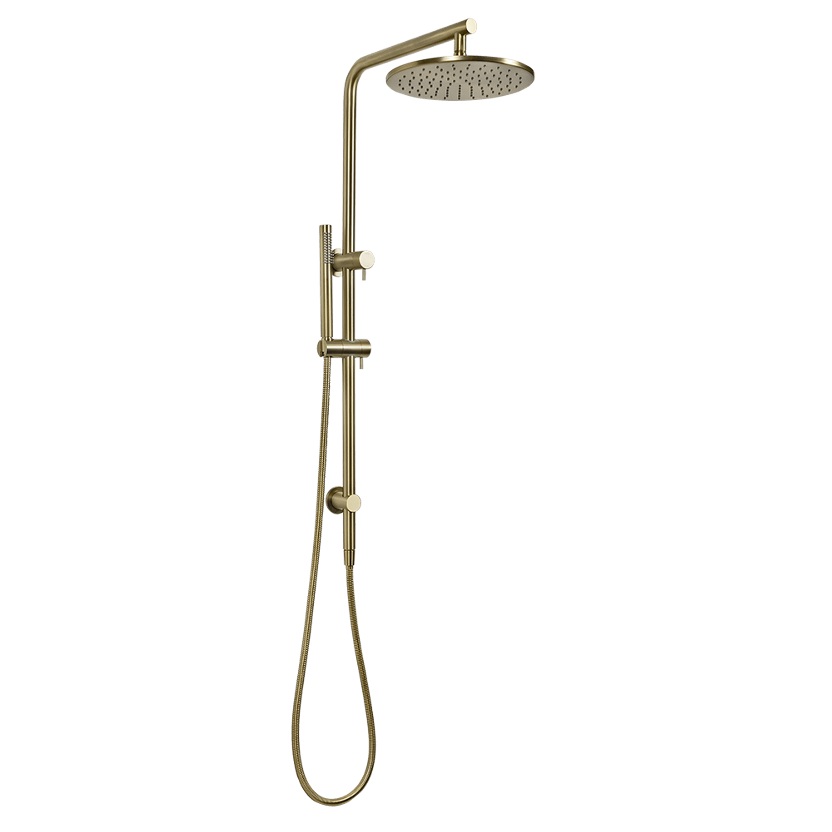 Mira Brushed Brass Gold Shower Rail Twin Set gallery detail image