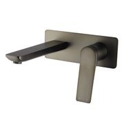Rushy Wall Mixer with Spout Gun Metal Grey gallery detail image