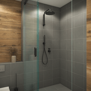 Mira Matte Black Wall Mixer with divertor gallery detail image