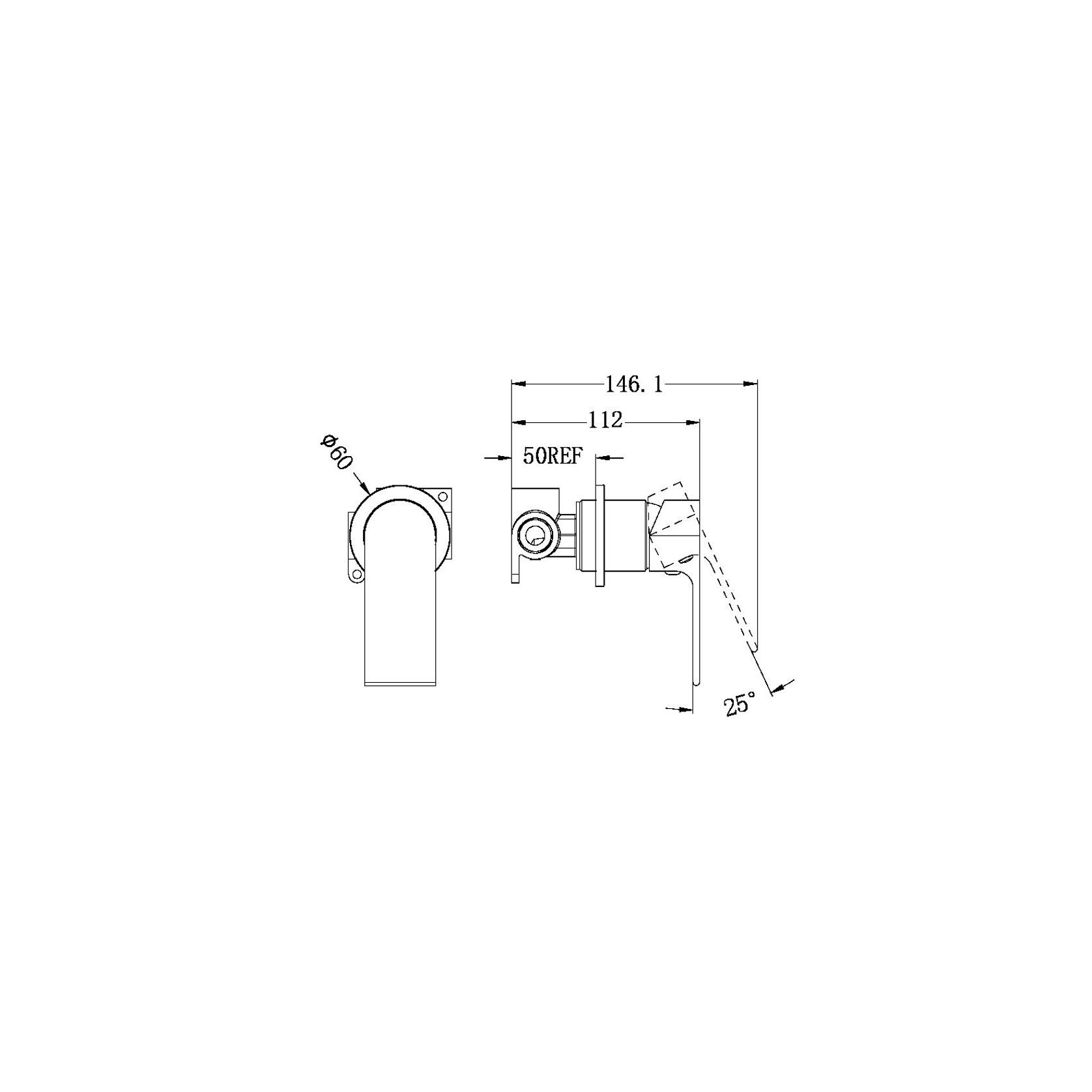Bianca Shower Mixer 60mm Plate | Matte Black gallery detail image