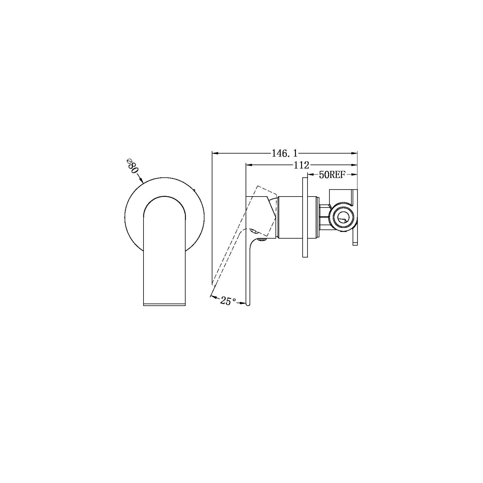 Bianca Shower Mixer 80mm Plate | Gun Metal gallery detail image
