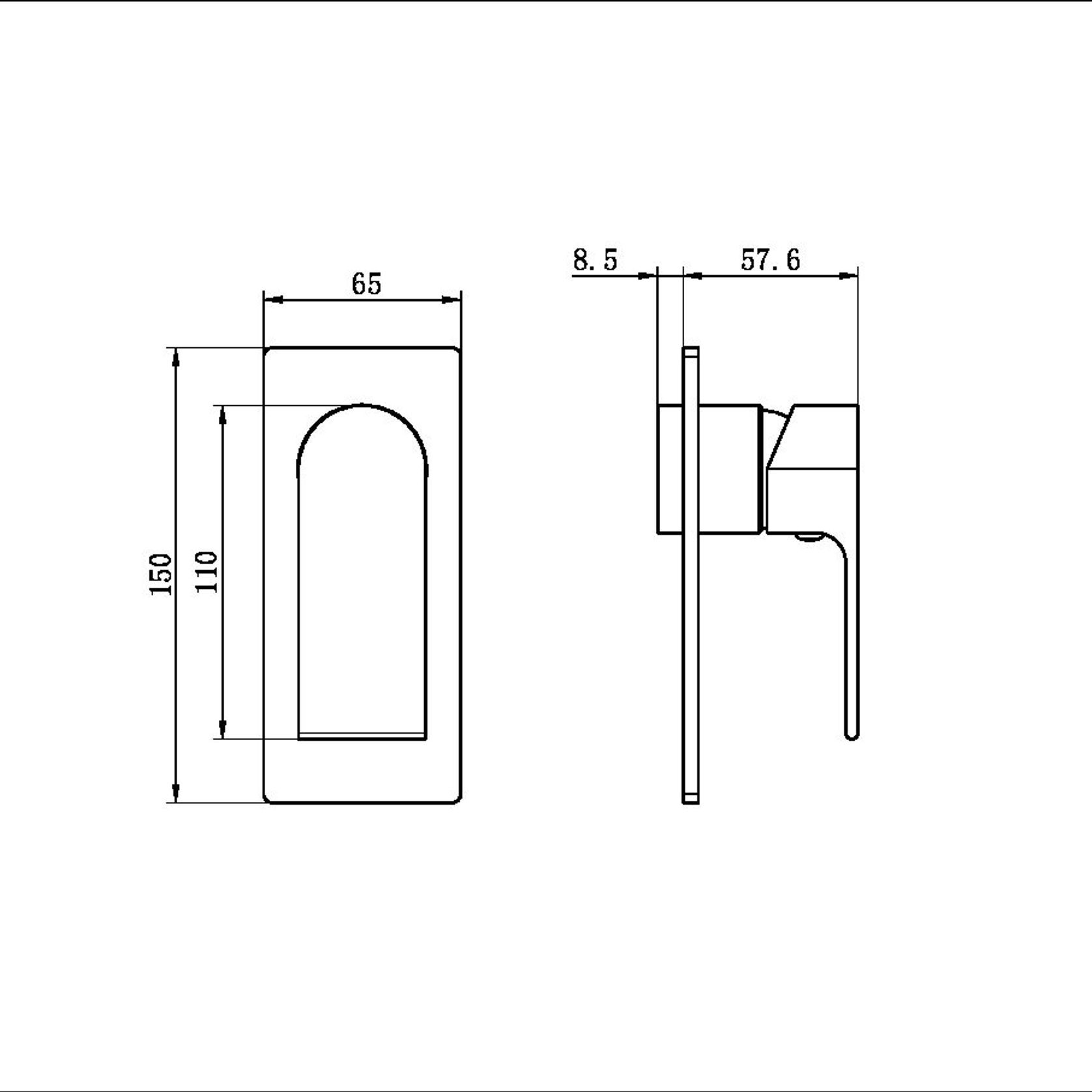 Bianca Shower Mixer Trim Kits | Matte Black gallery detail image