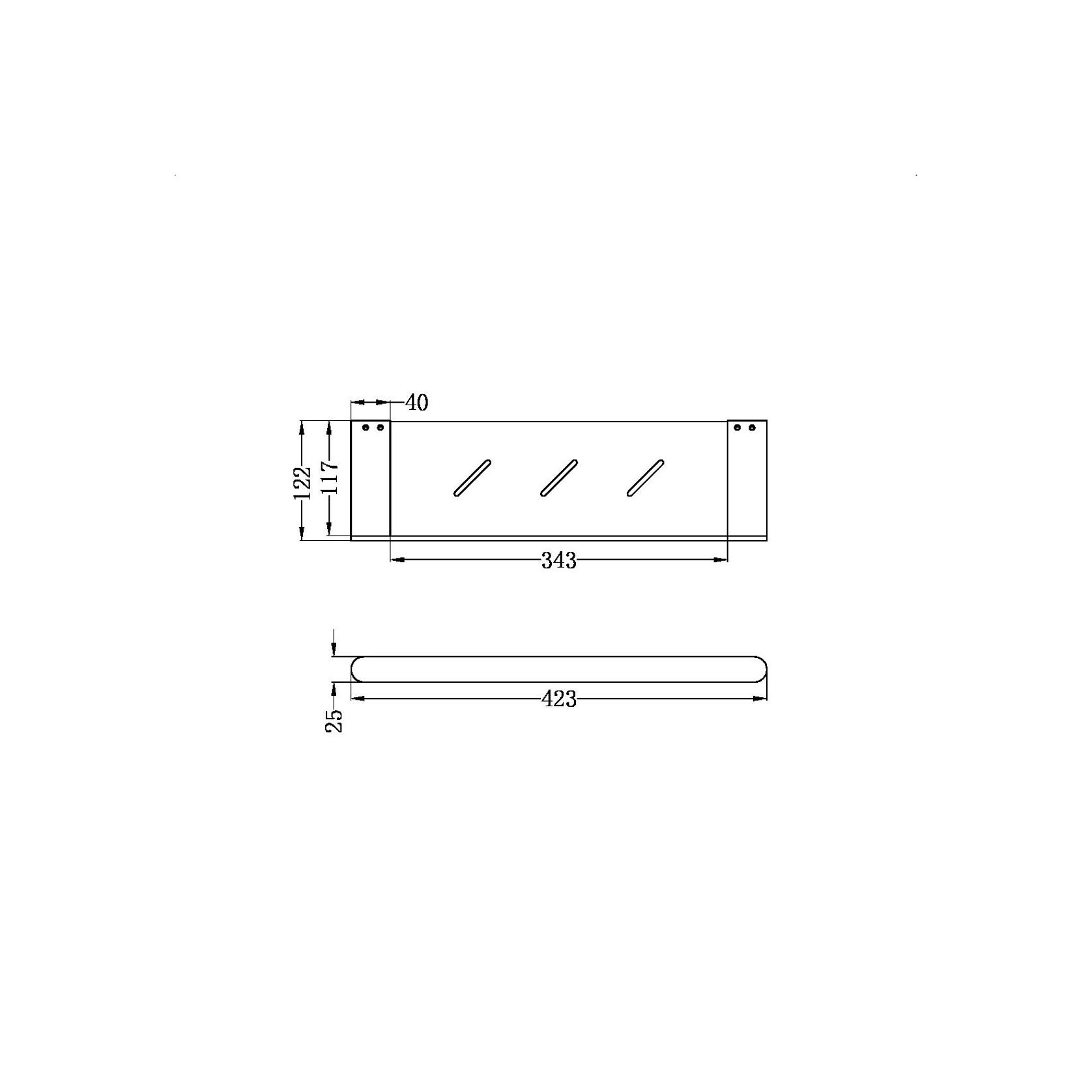 Bianca Metal Shower Shelf | Matte Black gallery detail image