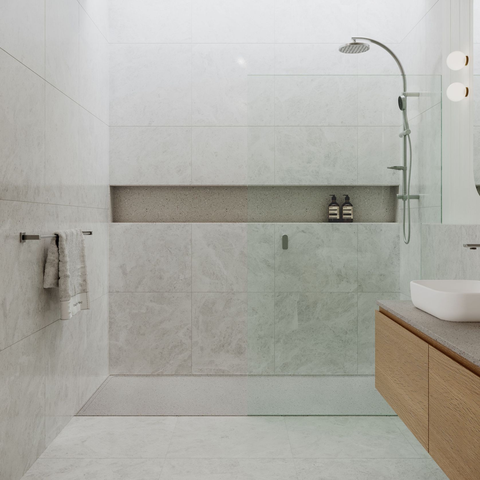 Custom Solid Surface Shower Base | 22 mm gallery detail image