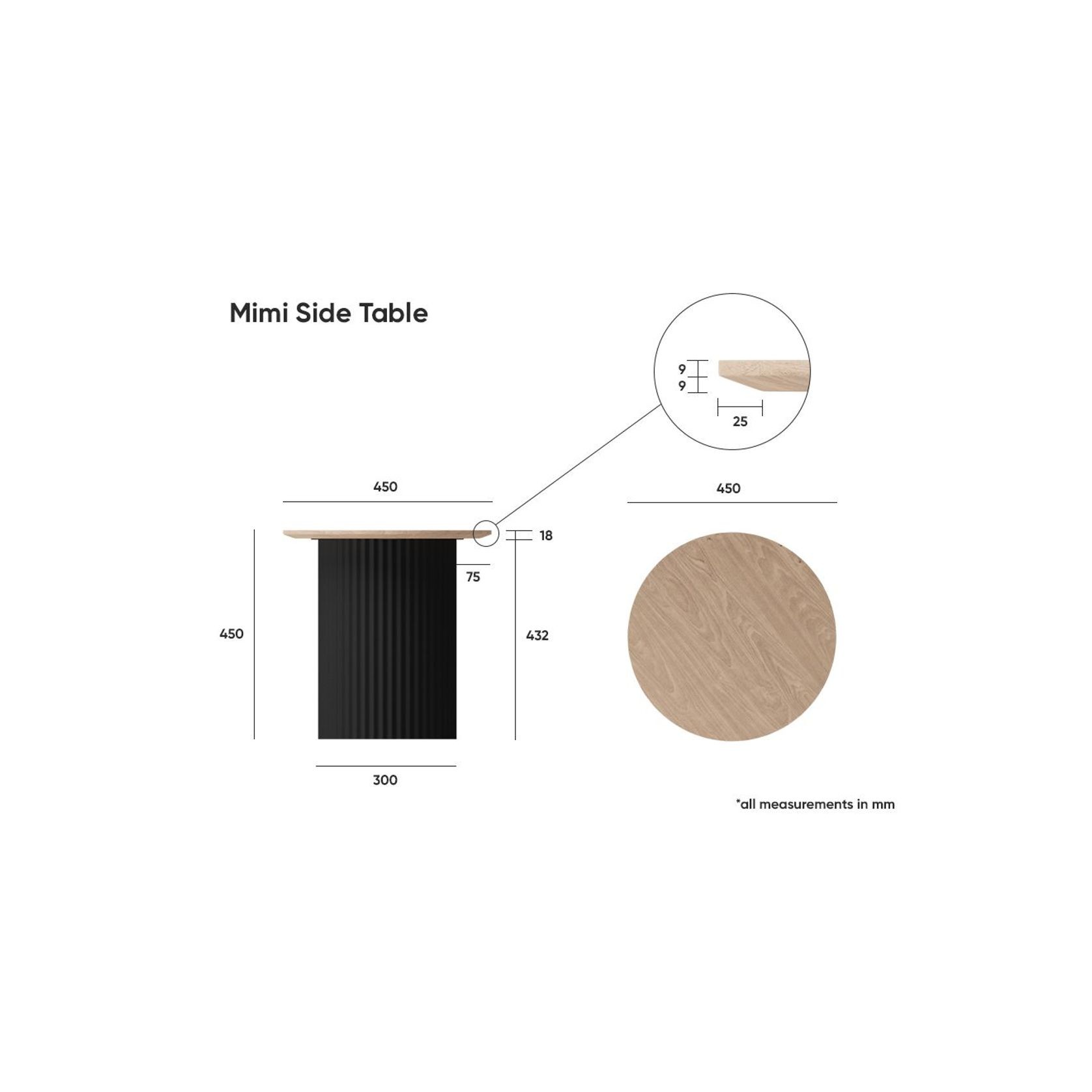 Mimi Side Table -  Natural gallery detail image