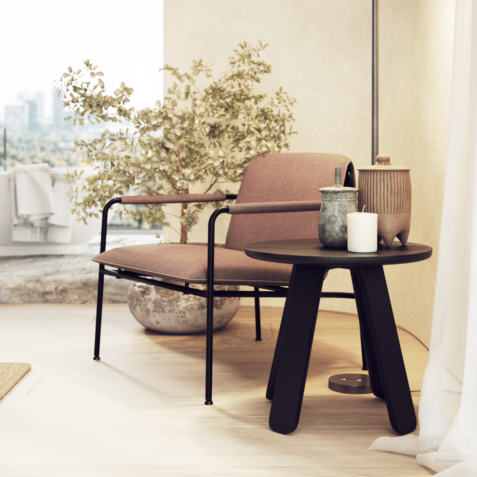 Mateo Side Table - Round - 50cm gallery detail image