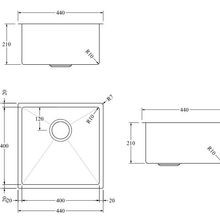 Aspen PVD 400mm Single Kitchen Sink Gun Metal gallery detail image