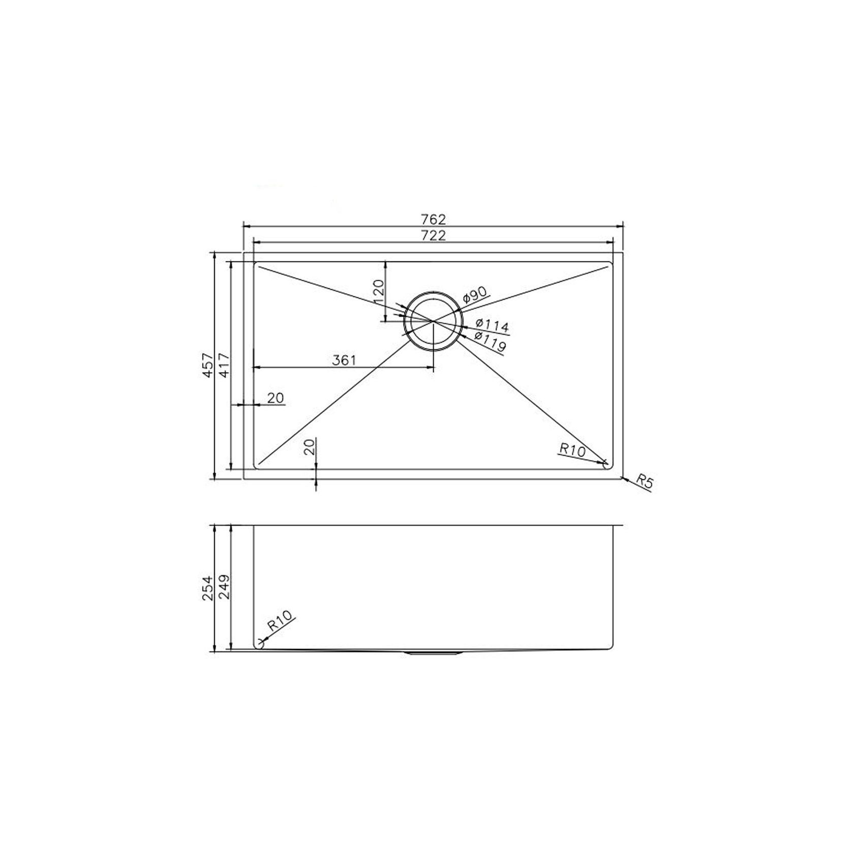 TWM3B  | Stainless Steel Kitchen Sink Single gallery detail image