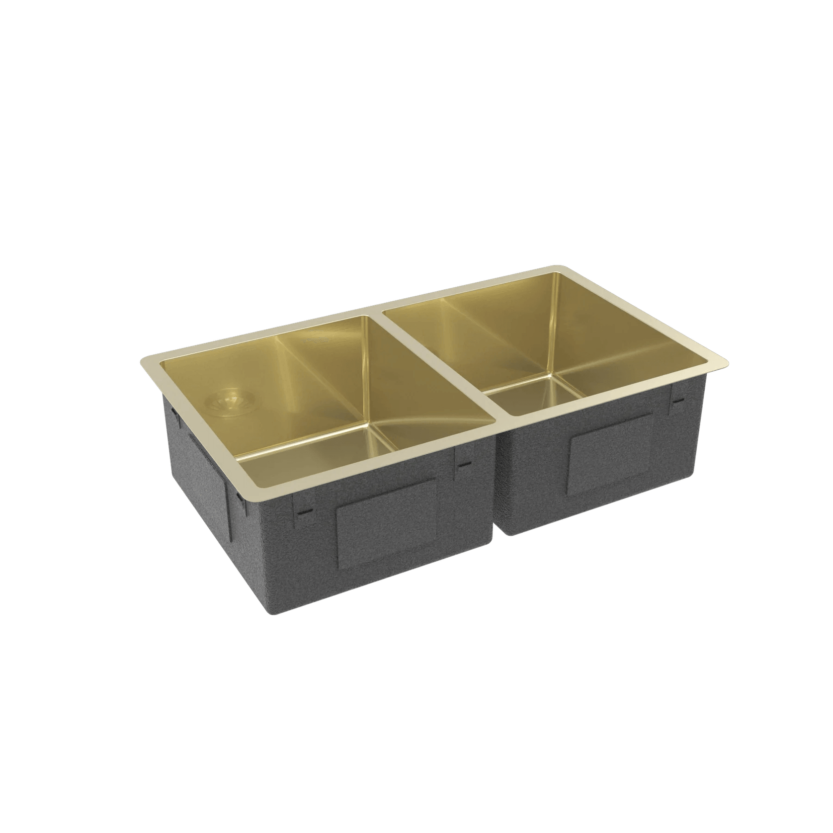 Brushed Brass Gold Madison 775x450 Double Bowl Sink gallery detail image