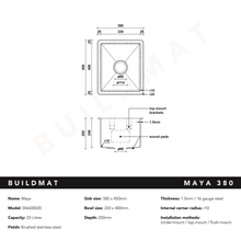 Brushed Gunmetal Maya 380x450 Single Bowl Sink gallery detail image
