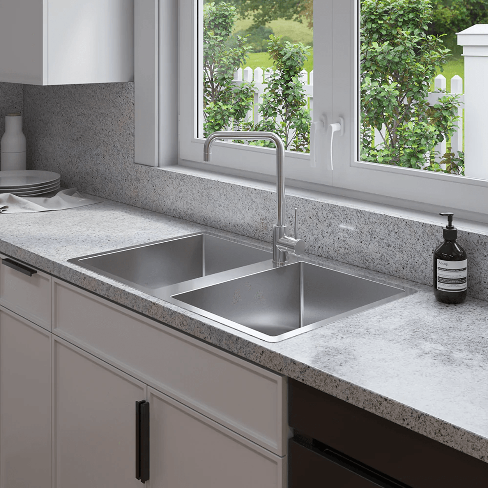 Jack 820x500 Double Bowl Tap Landing Sink gallery detail image
