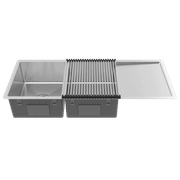 Orlando 1125x450 Double Bowl with Drain Board Sink gallery detail image