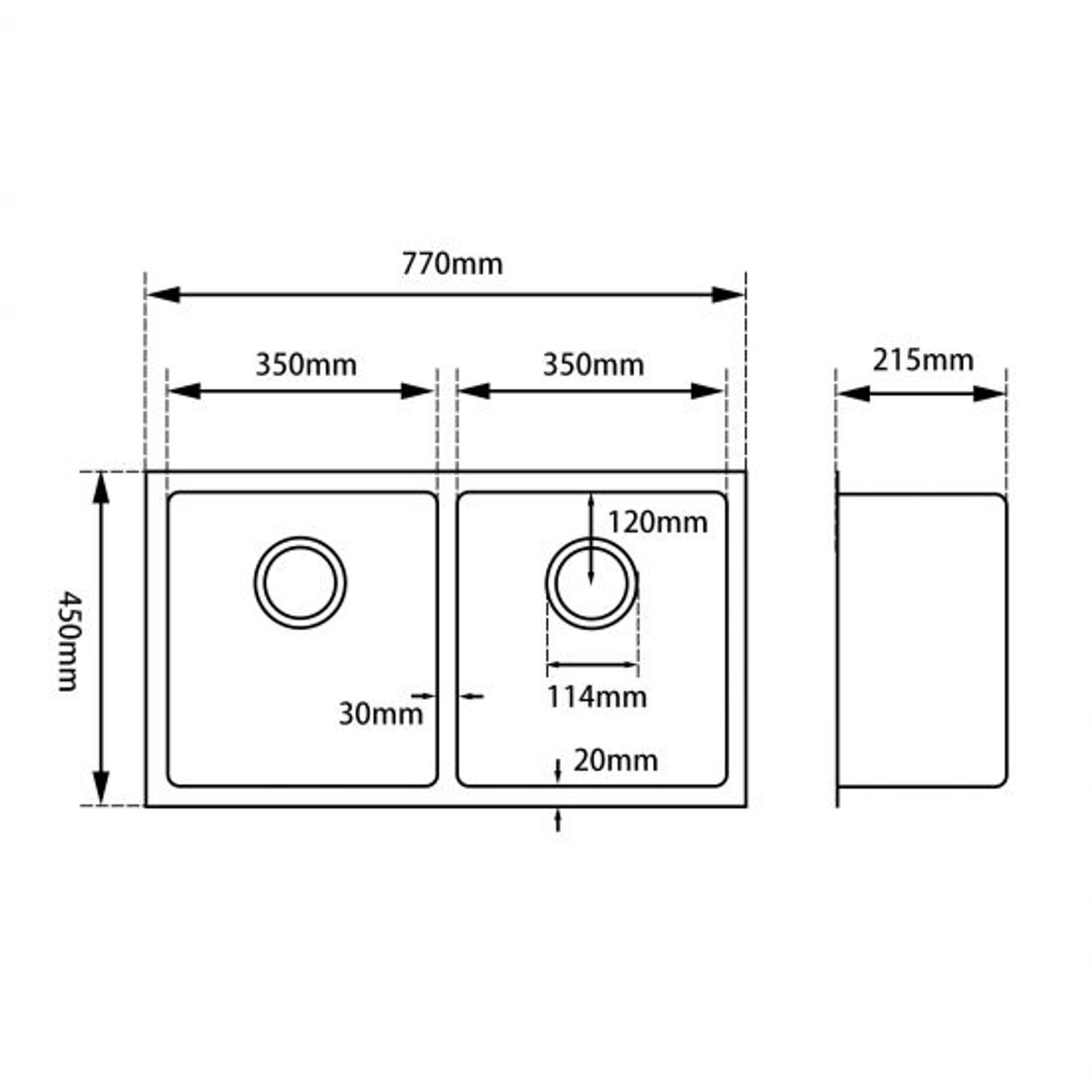 Stainless Steel Double Kitchen Sink Chrome gallery detail image