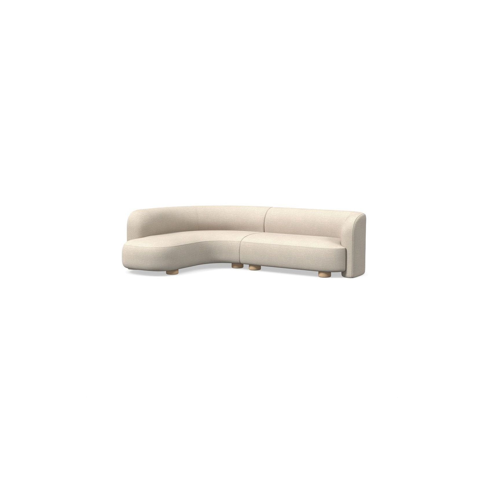 Laurent 2-Piece Wedge Chaise Modular Sofa gallery detail image