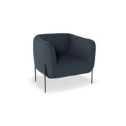 Belle Lounge Chair-Midnight Blue Brushed Matt Gold Legs gallery detail image
