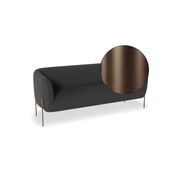 Belle 2.5 Seater Sofa - Storm Grey - Matt Black Legs gallery detail image