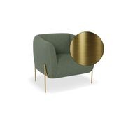 Belle Lounge Chair - Kelp Green -Brushed Matt Gold Legs gallery detail image