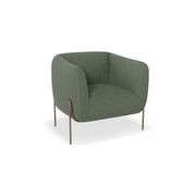 Belle Lounge Chair - Kelp Green -Brushed Matt Gold Legs gallery detail image