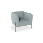 Belle Lounge Chair - Sky Blue - Matt Black Legs gallery detail image