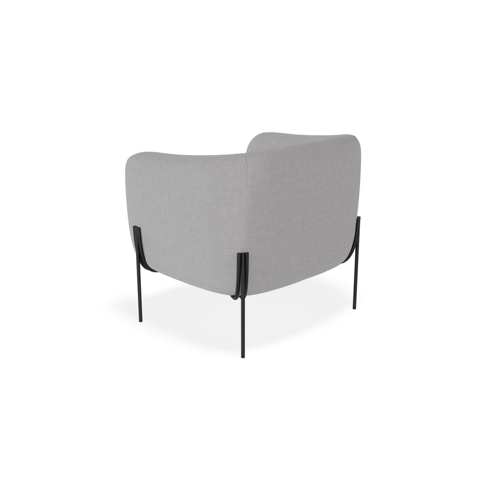 Belle Lounge Chair -Cloud Grey Brushed Matt Bronze Legs gallery detail image