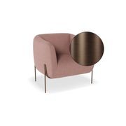 Belle Lounge Chair - Blush Pink - Matt Black Legs gallery detail image