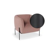 Belle Lounge Chair - Blush Pink - Matt Black Legs gallery detail image