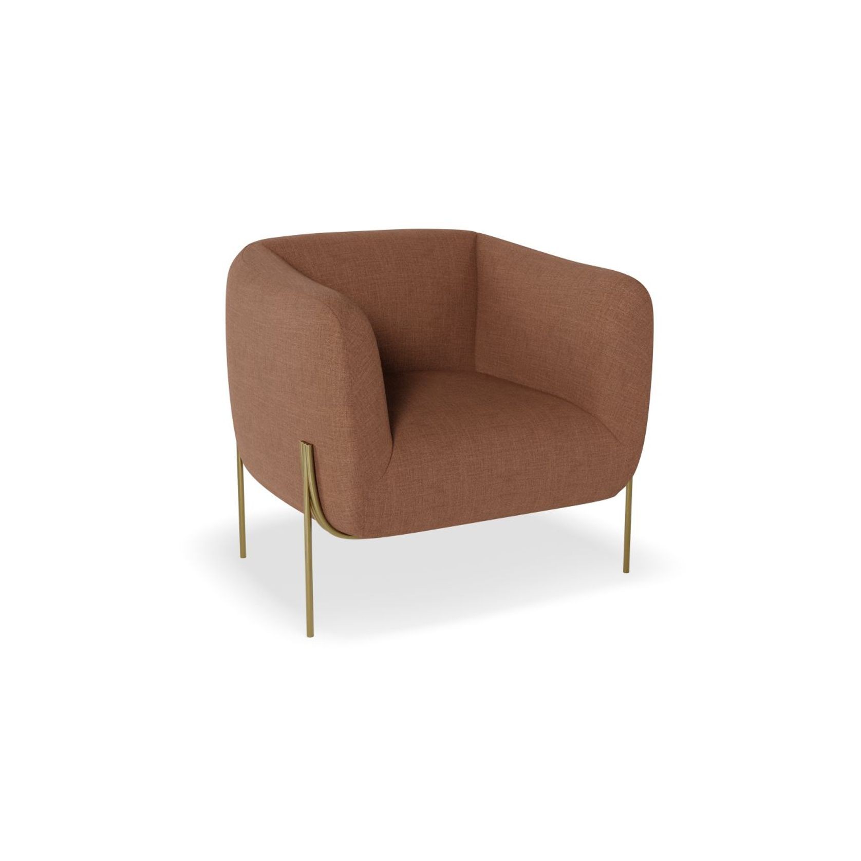 Belle Lounge Chair - Terracotta Rust - Matt Black Legs gallery detail image