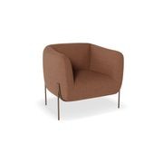 Belle Lounge Chair - Terracotta Rust - Brushed Matt Bronze Legs gallery detail image