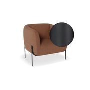 Belle Lounge Chair - Terracotta Rust - Matt Black Legs gallery detail image