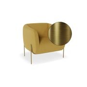 Belle Lounge Chair - Tuscan Yellow - Matt Black Legs gallery detail image