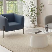 Belle Lounge Chair-Midnight Blue Brushed Matt Gold Legs gallery detail image