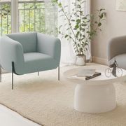 Belle Lounge Chair - Sky Blue - Matt Black Legs gallery detail image