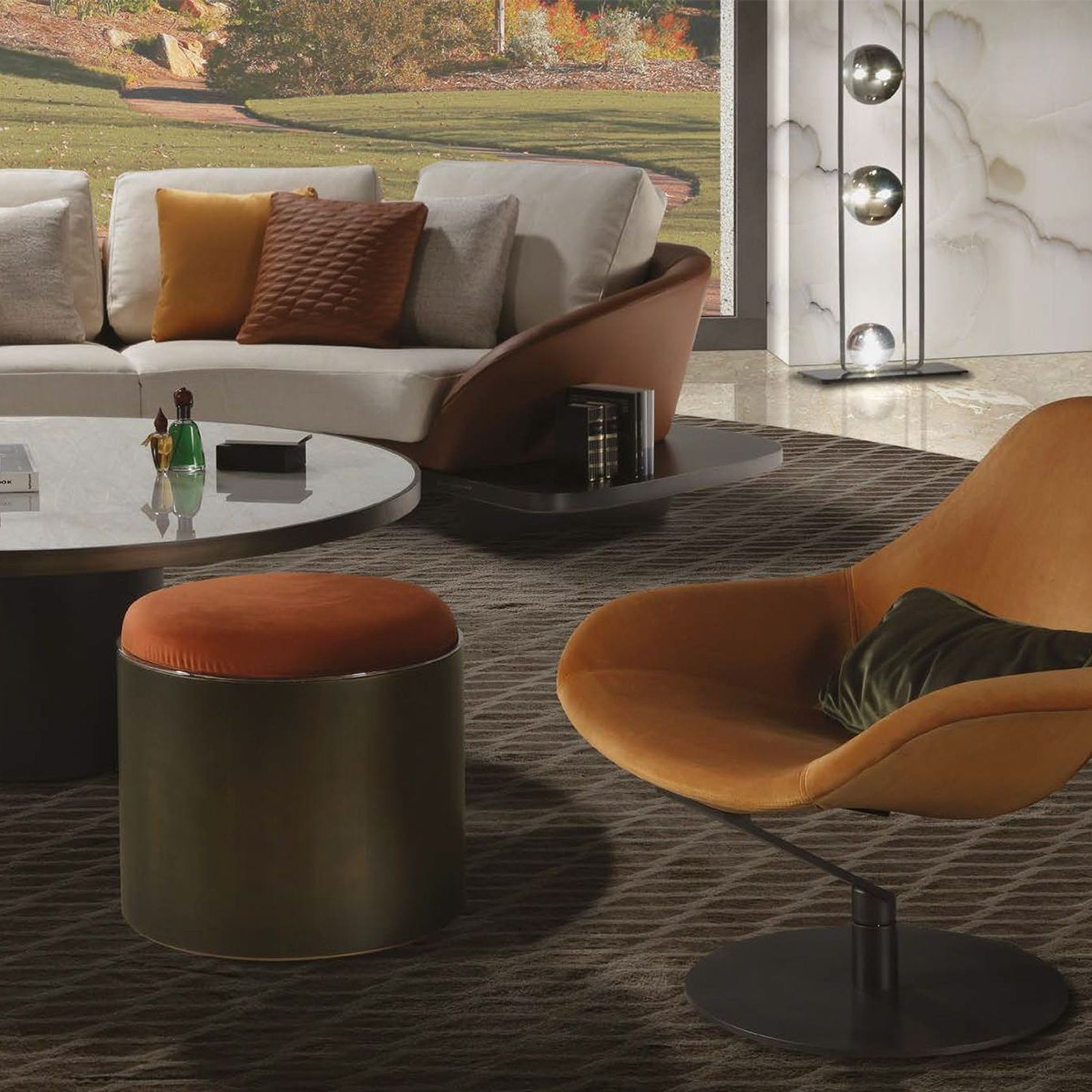 Zenith Low Swivel Armchair gallery detail image