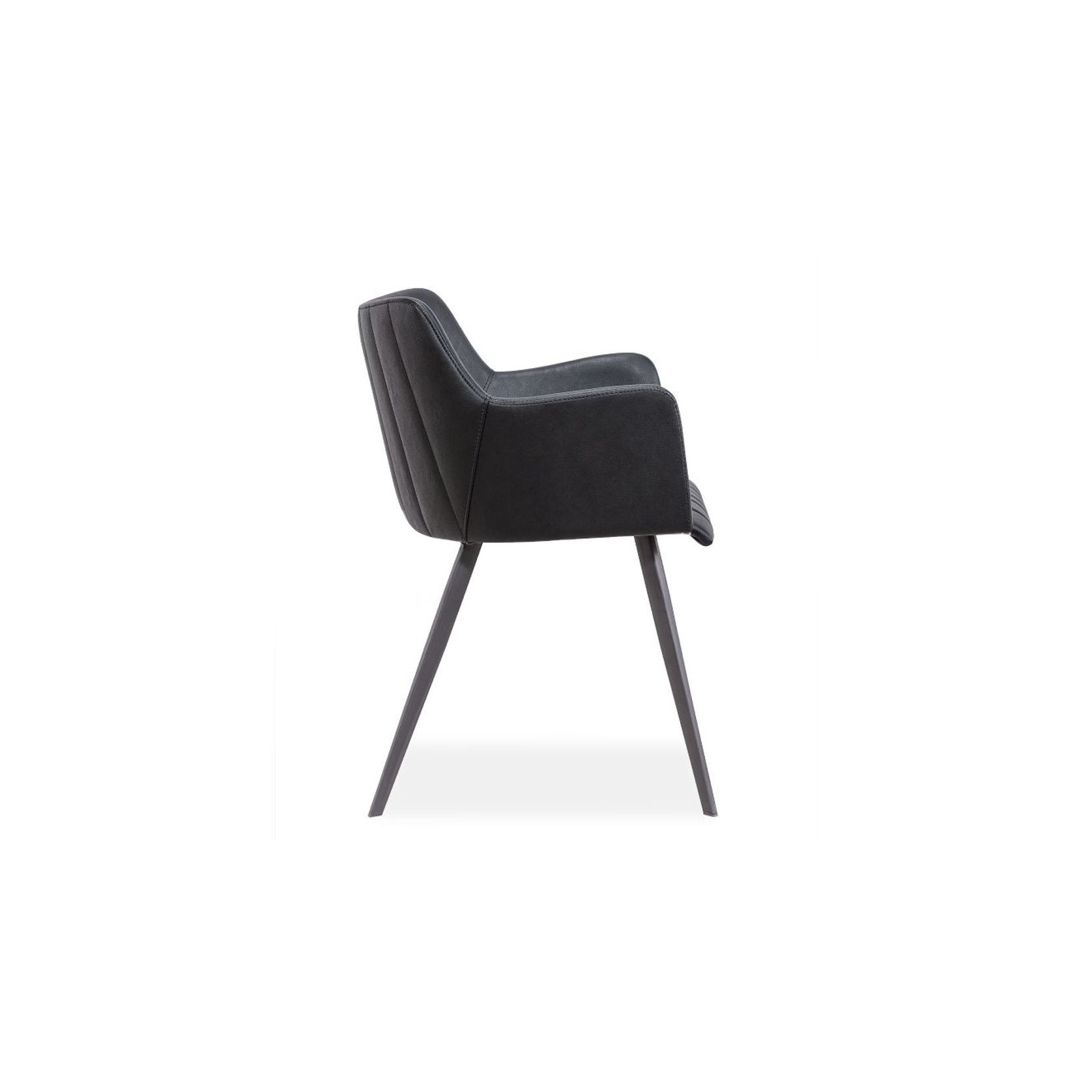 Andorra Arm Chair Vintage Black Seat gallery detail image