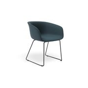 Lonsdale Armchair - Black Sled - Blue Fabric gallery detail image